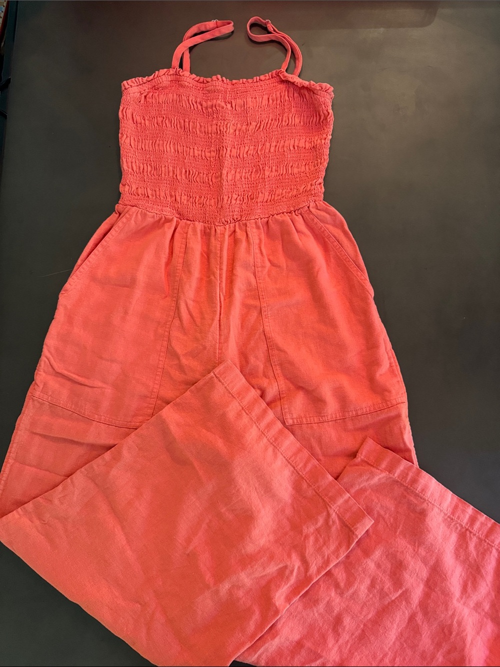 Universal Thread Coral Orange Smocked Top
